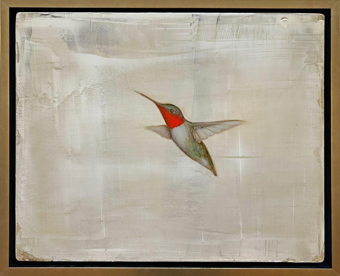 "In Flight II" was created by american artist Jessica Pisano in 2024 - it's unframed size is 12"h x 15"W

Elevate your space with the captivating beauty of this contemporary framed hummingbird painting on board. Vibrant hues and delicate