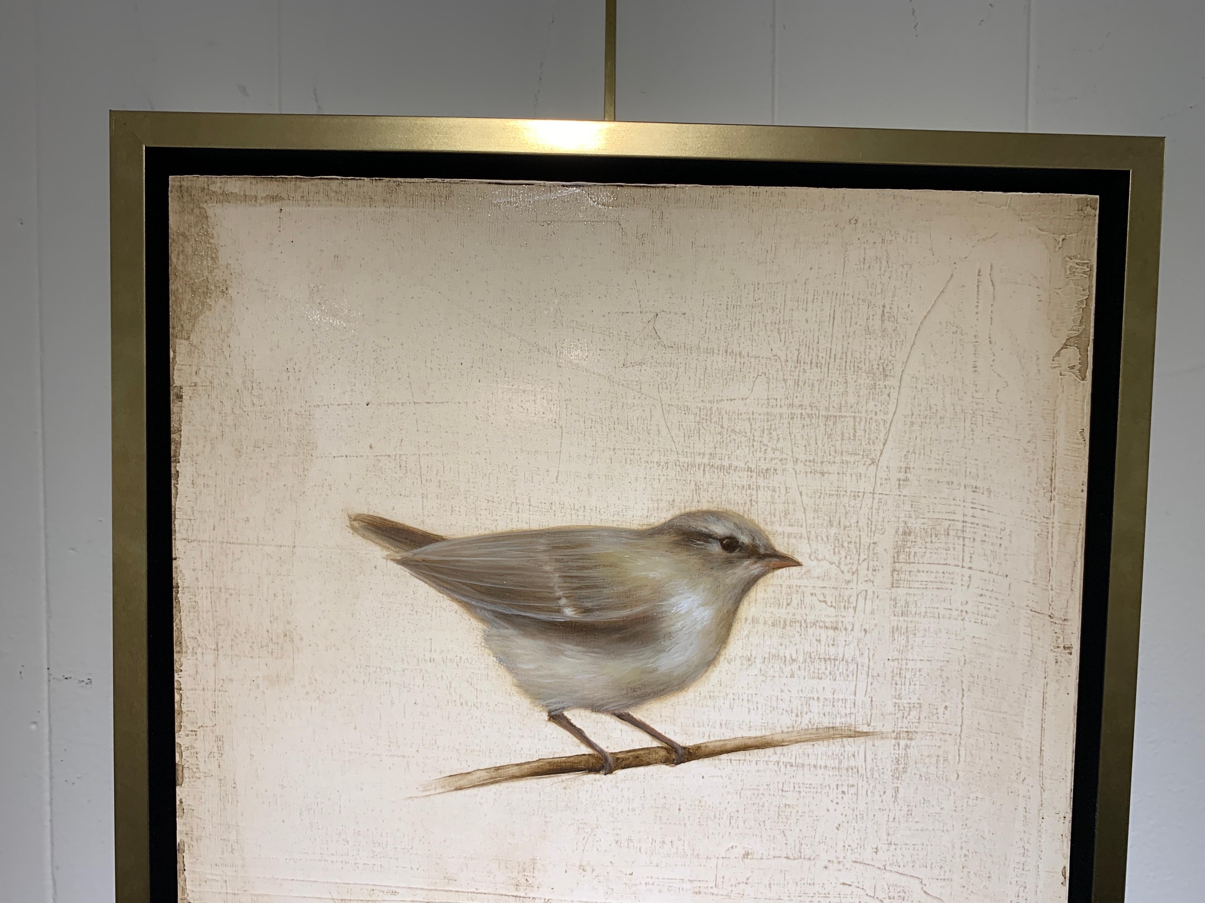 Perched I by Jessica Pisano, Contemporary Bird Painting on Board 1