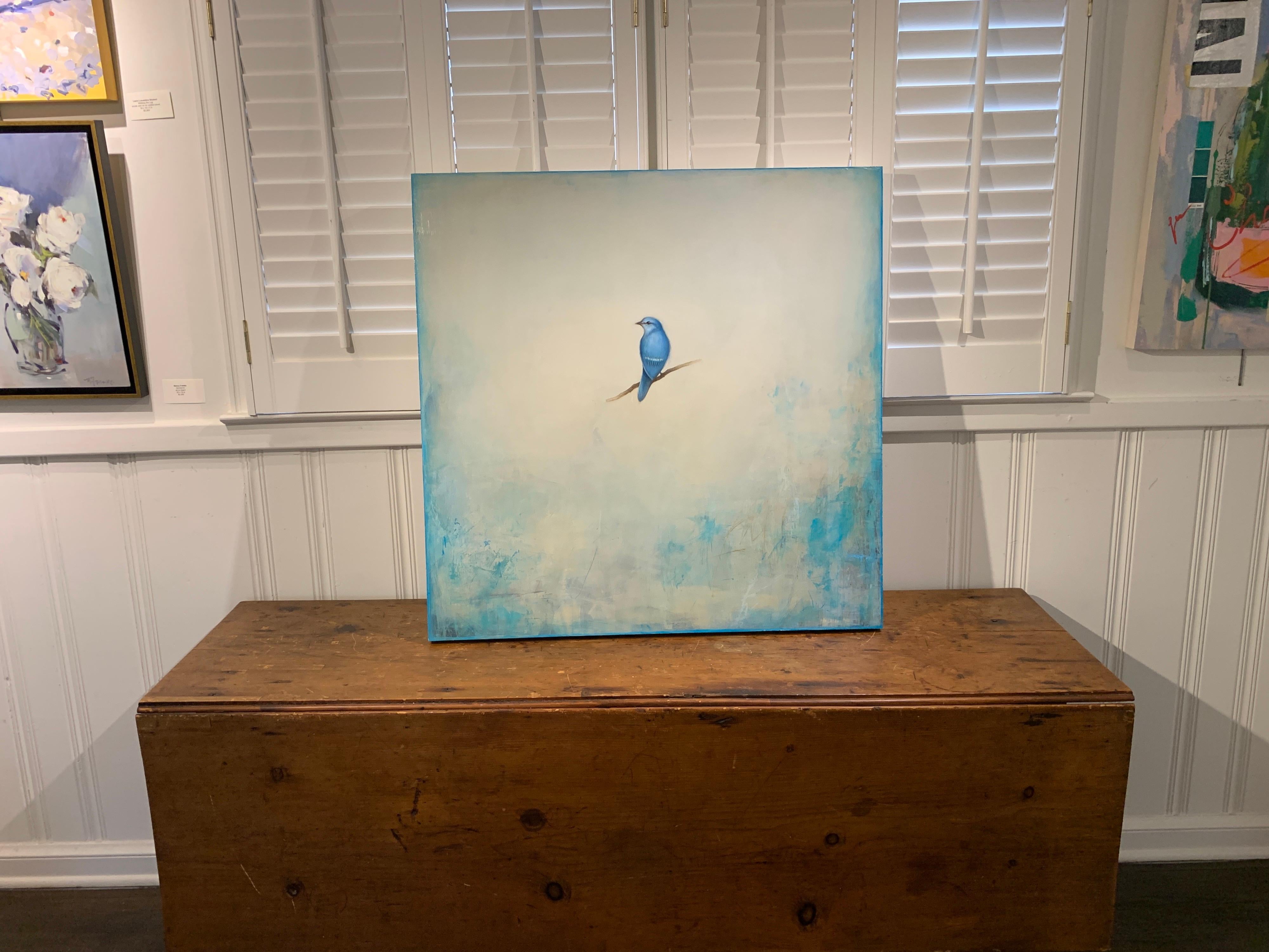 Sapphire in the Sky by Jessica Pisano, Contemporary Bird Painting on Board 1