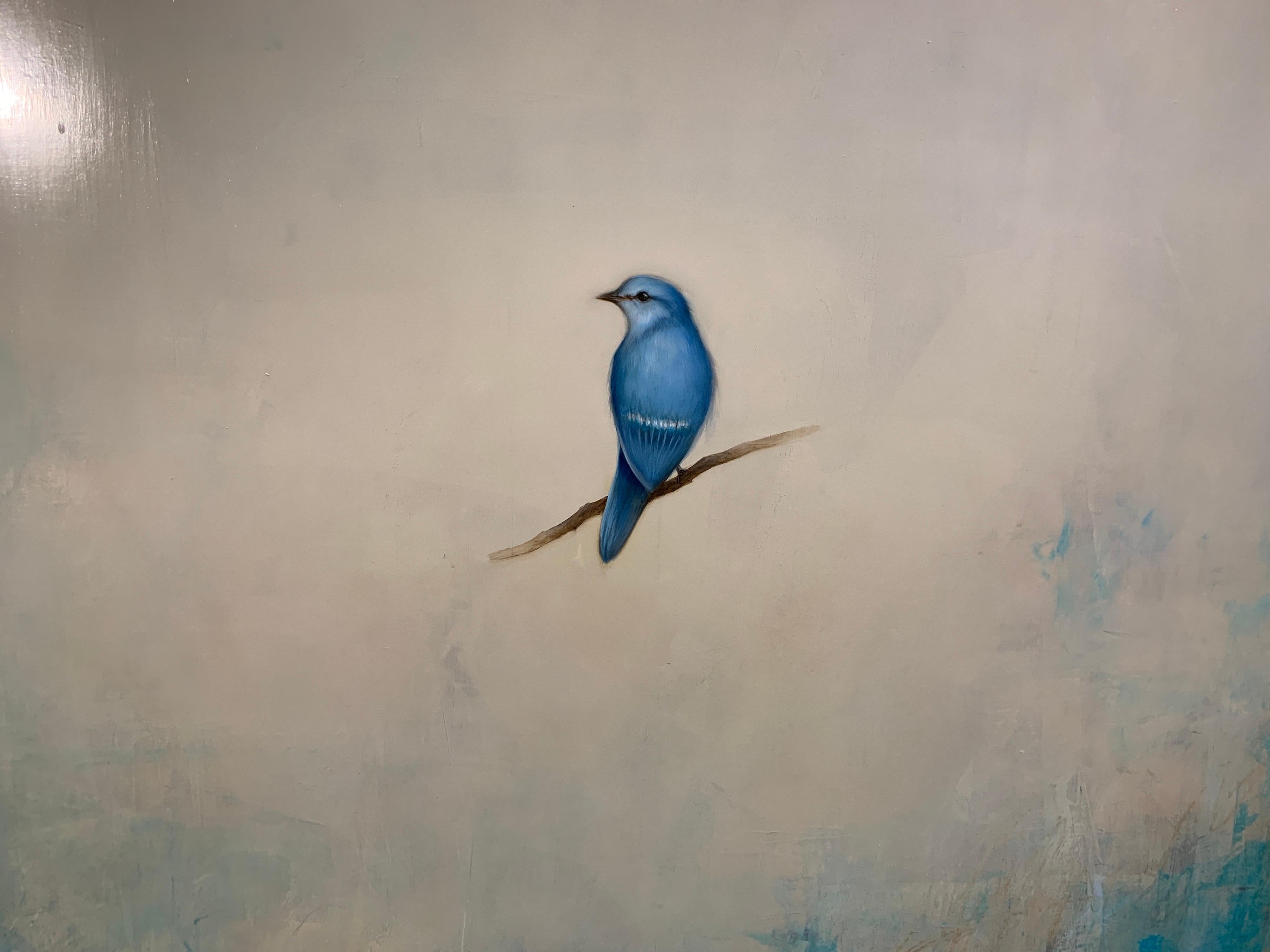 Sapphire in the Sky by Jessica Pisano, Contemporary Bird Painting on Board 4