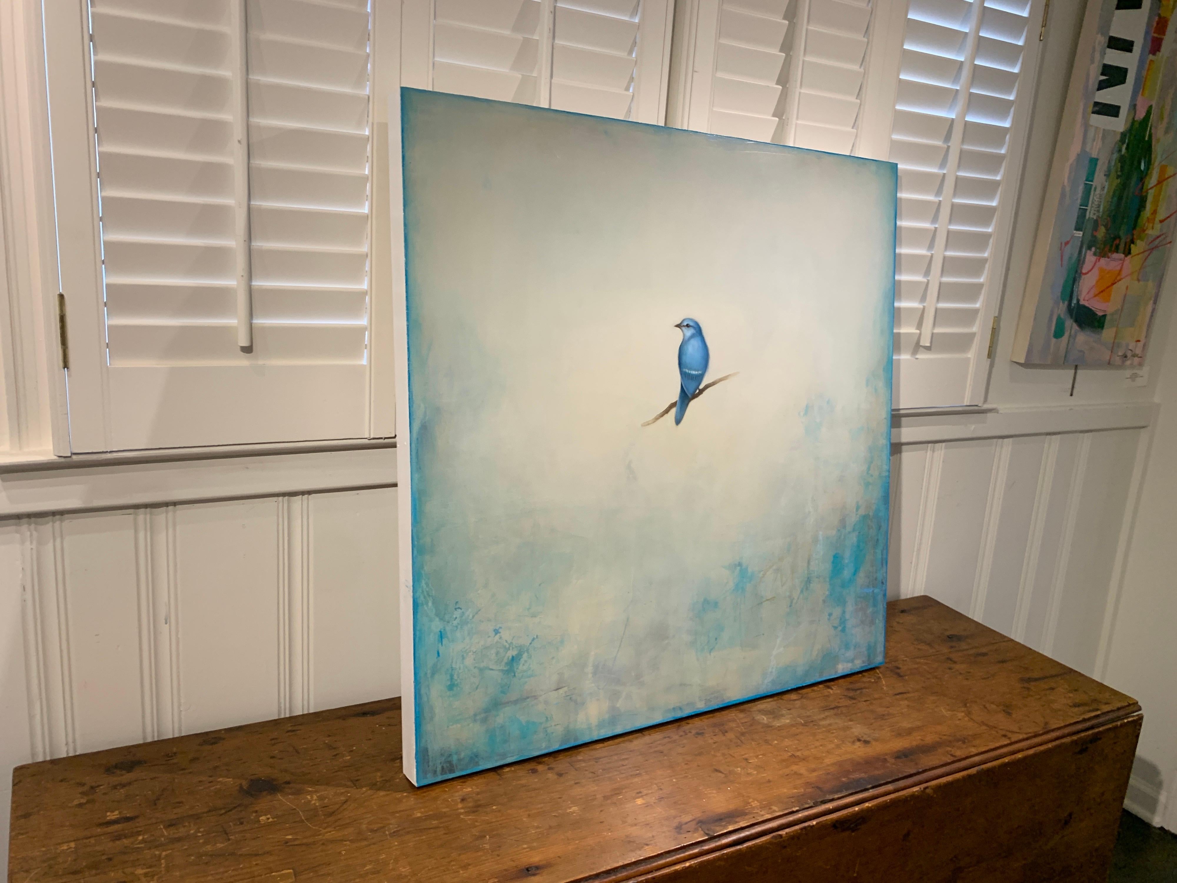 Sapphire in the Sky by Jessica Pisano, Contemporary Bird Painting on Board 7