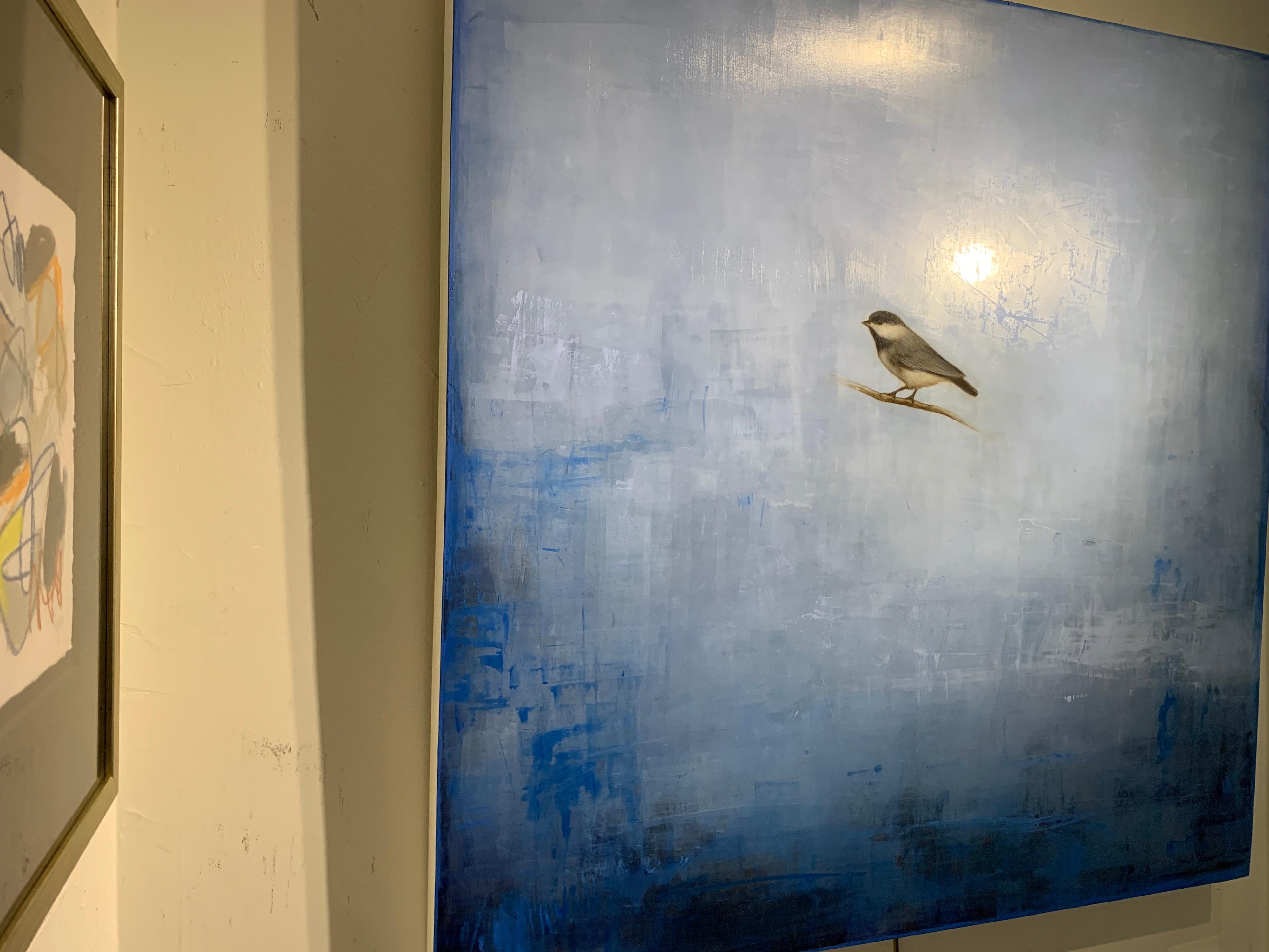 Smoke and Mirror by Jessica Pisano, Contemporary Bird Painting on Board 2