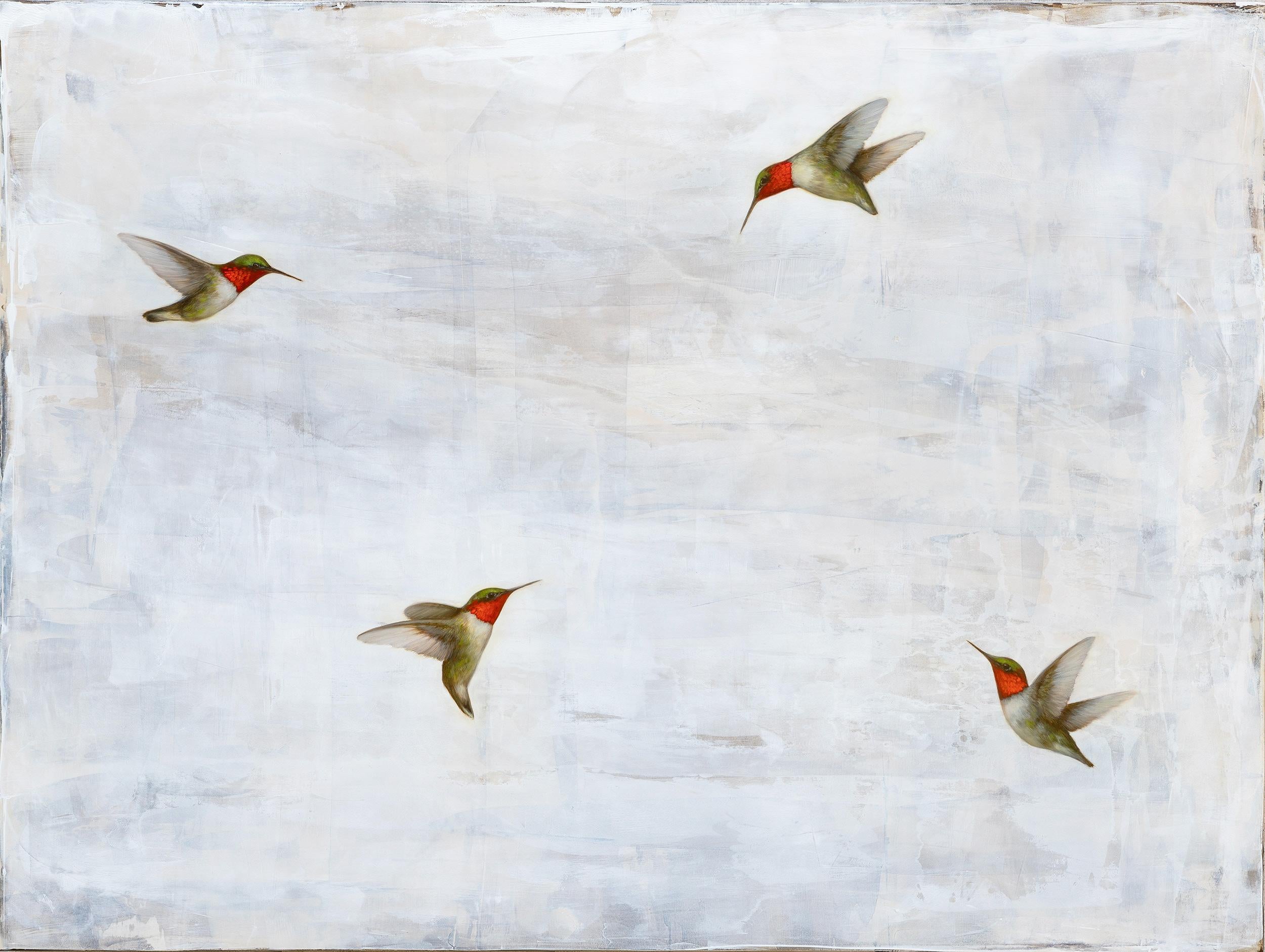 The Illusion of Time by Jessica Pisano, Contemporary Bird Painting on Board
