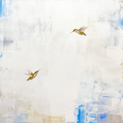 Time Travelers II von Jessica Pisano, Zeitgenössische Vogelmalerei in Öl auf Leinwand