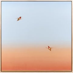 When the Sun Sets by Jessica Pisano Contemporary Landscape with Birds, Ombre