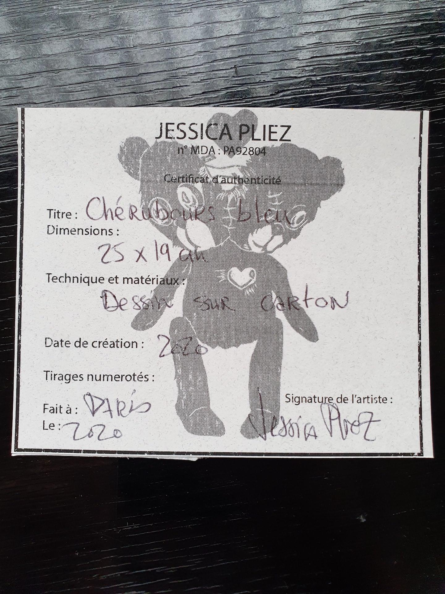 Jessica Pliez, artista del mondo poetico e infantile che ricorda il regista Tim Burton, ama i supporti sorprendenti.

2020
Disegno / matita su cartone
25 x 19 cm
Opera originale firmata
Certificato d'artista
Prezzo di vendita: 130 euro