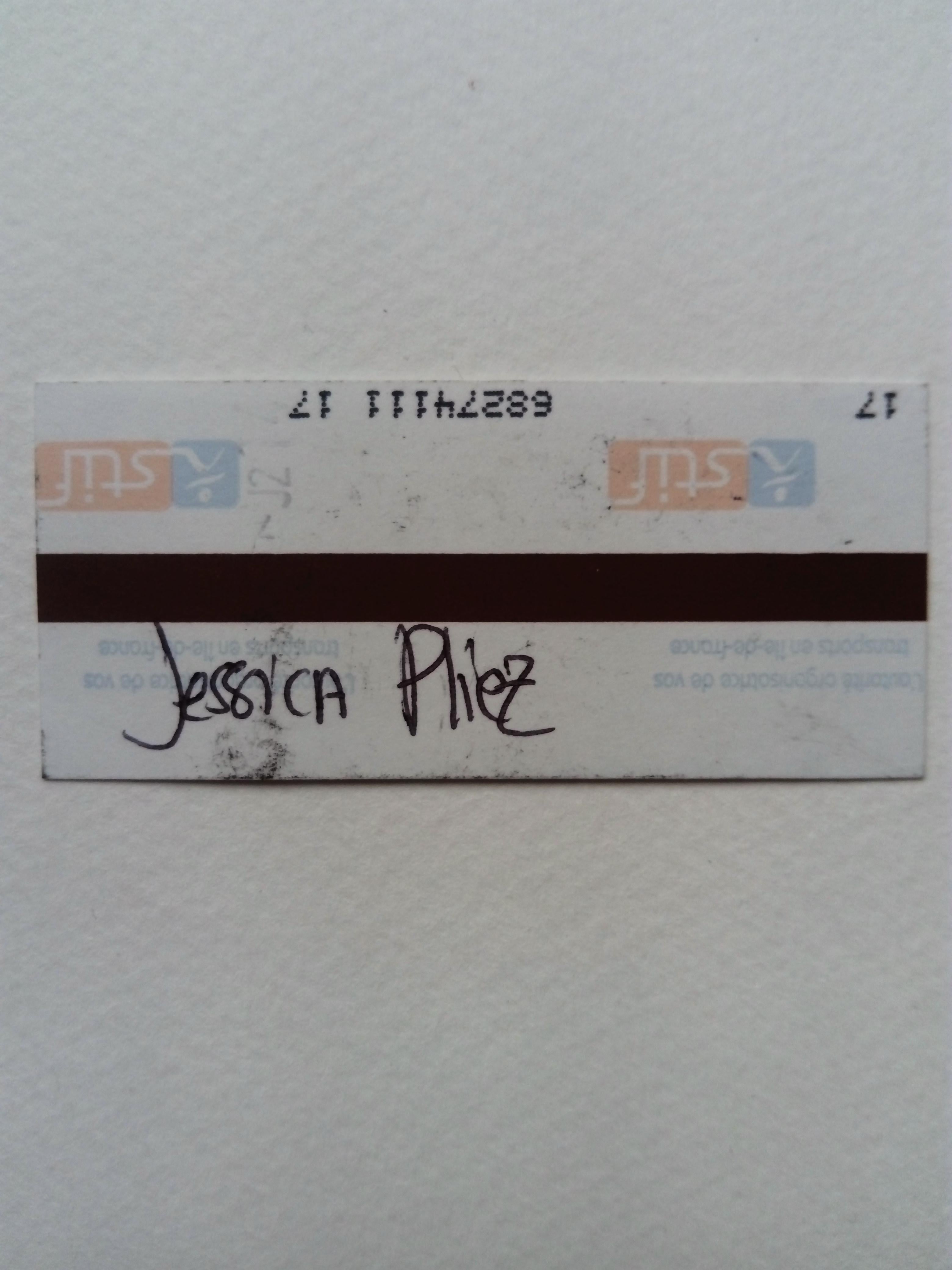 Jessica Pliez, artist in the poetic and infantile world, which reminds one of the filmmaker Tim Burton, loves the surprising supports, like here a series made on subway tickets.


Punk
2018
Black felt on subway ticket
7 x 3 cm
Original signed