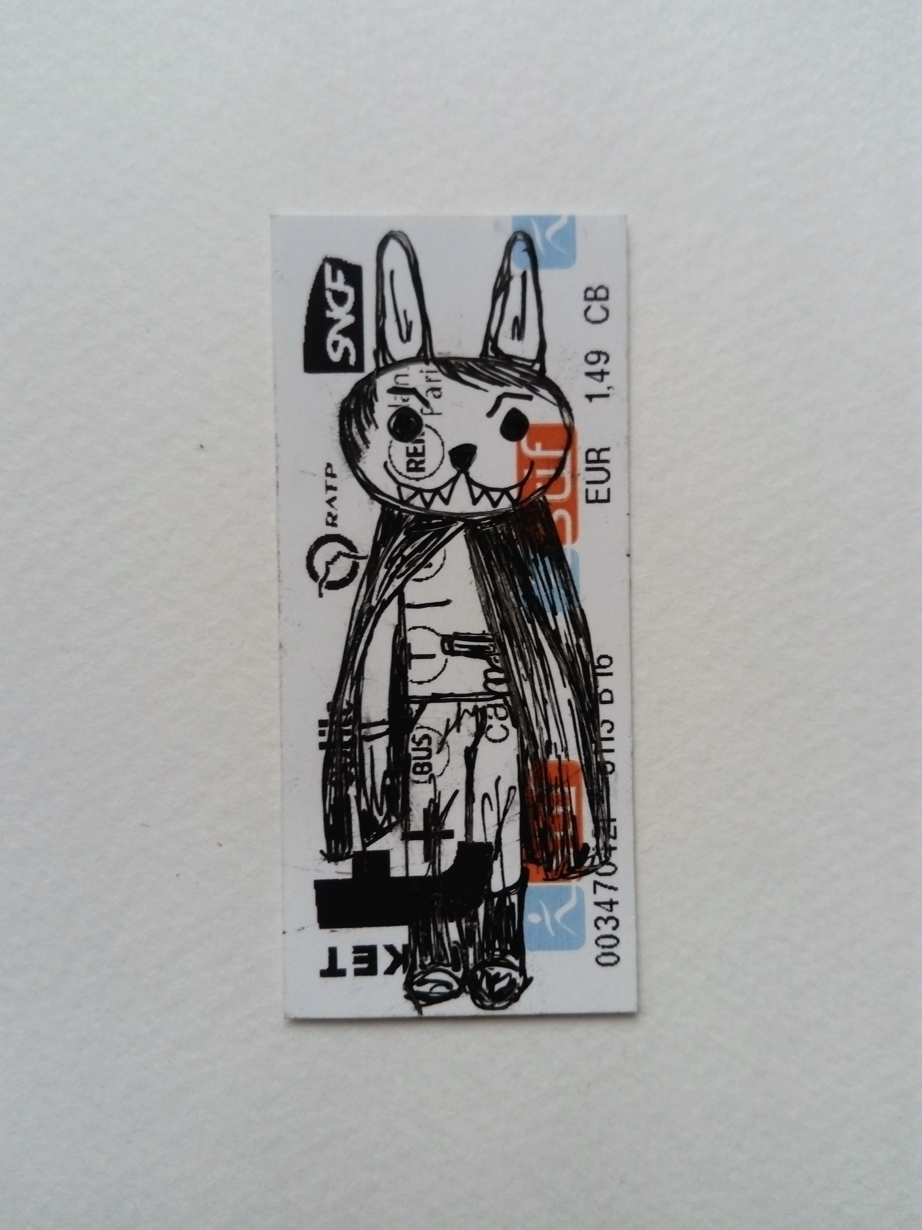 Serial Rabbit - Painting by Jessica Pliez
