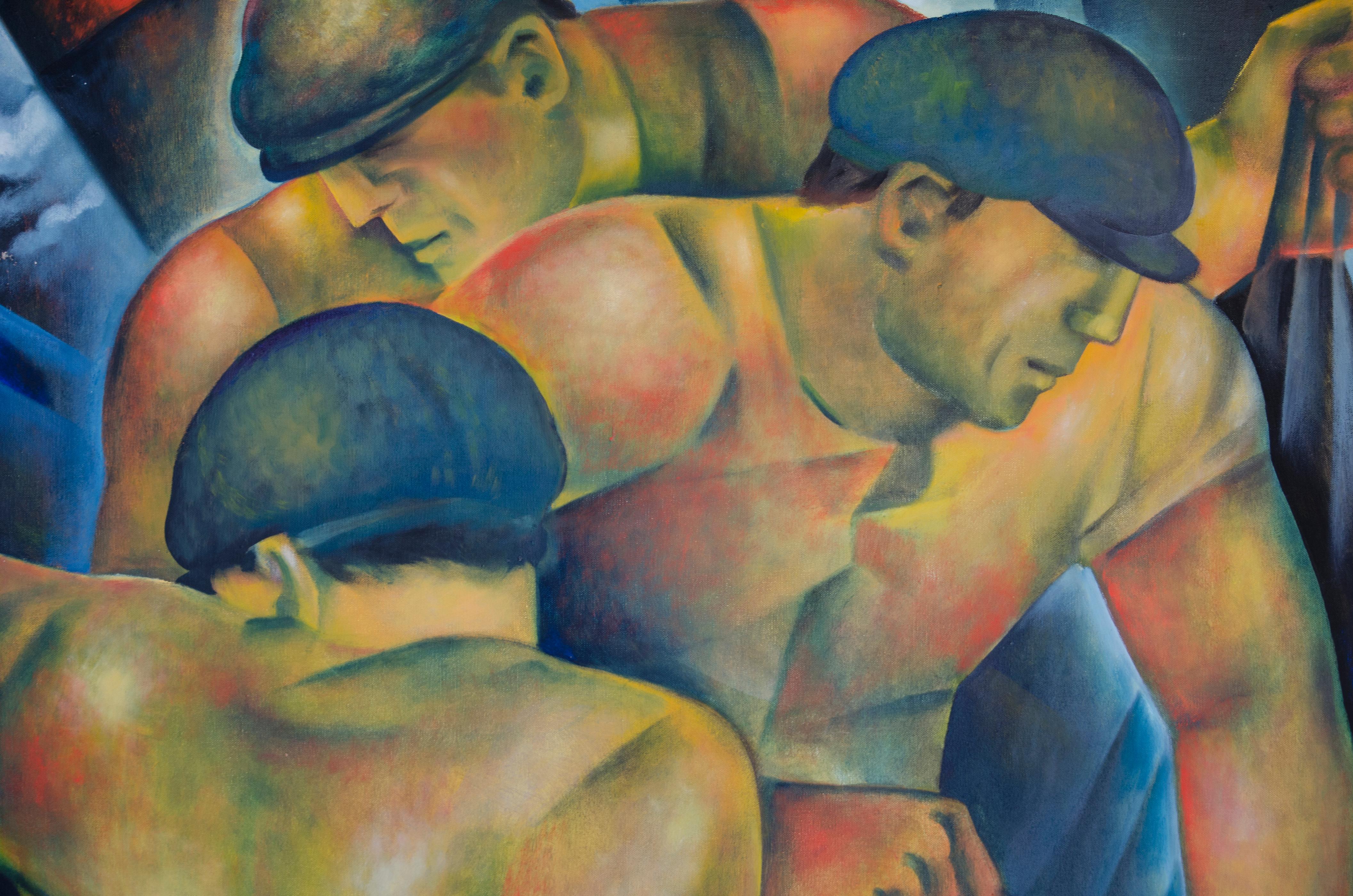 Hommes de la Mer - Painting by Jessica Rice