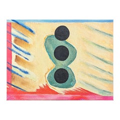 "Dot Dot" Contemporary Colorful Abstract Mixed Media Interior Space Painting