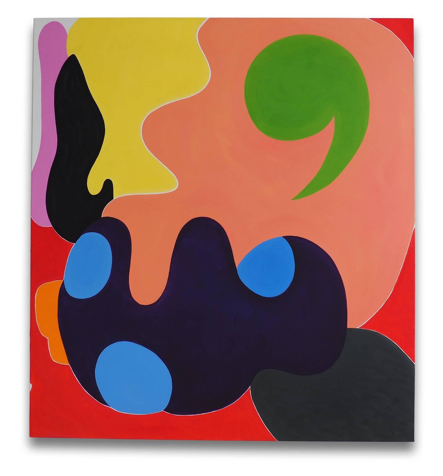 Abstract Painting Jessica Snow - Comma verte (peinture abstraite)