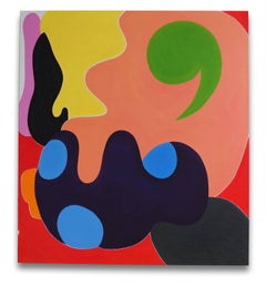 Green Comma (Abstract Painting)