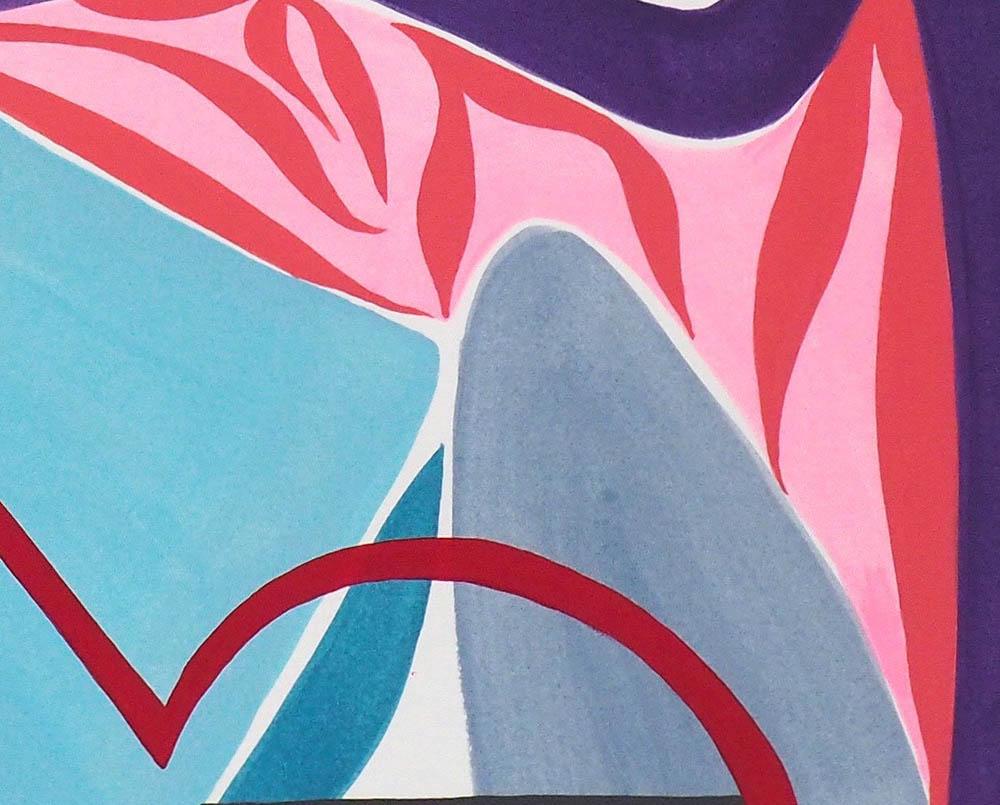 Terra Incognita 1 (Abstraktes Gemälde) (Blau), Abstract Painting, von Jessica Snow