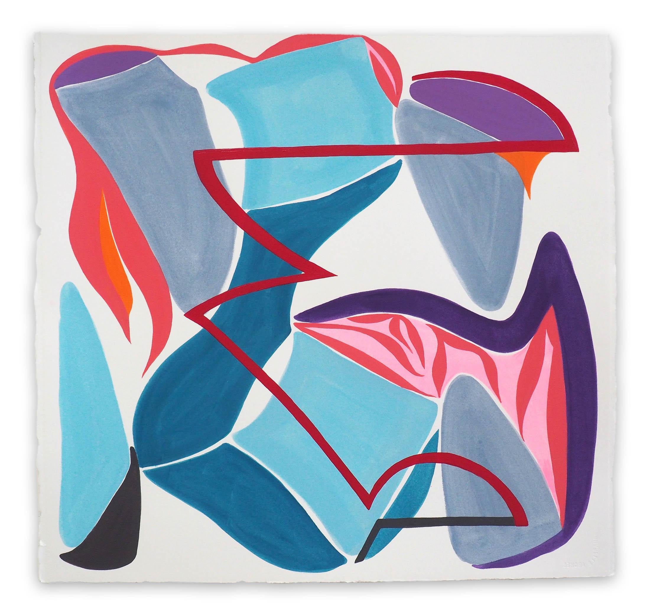Jessica Snow Abstract Painting – Terra Incognita 1 (Abstraktes Gemälde)
