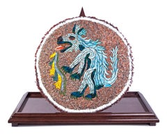 Art populaire mexicain d'Escudo Guerrero del Emperador Ahuizotl