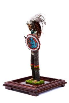 Emperador Ahuizotl, Art populaire mexicain, Featherwork  - Cactus Fine Art