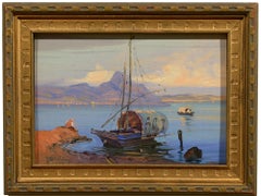 Lago Garda, Italien, Fischerboote, Sommer, Seelandschaft