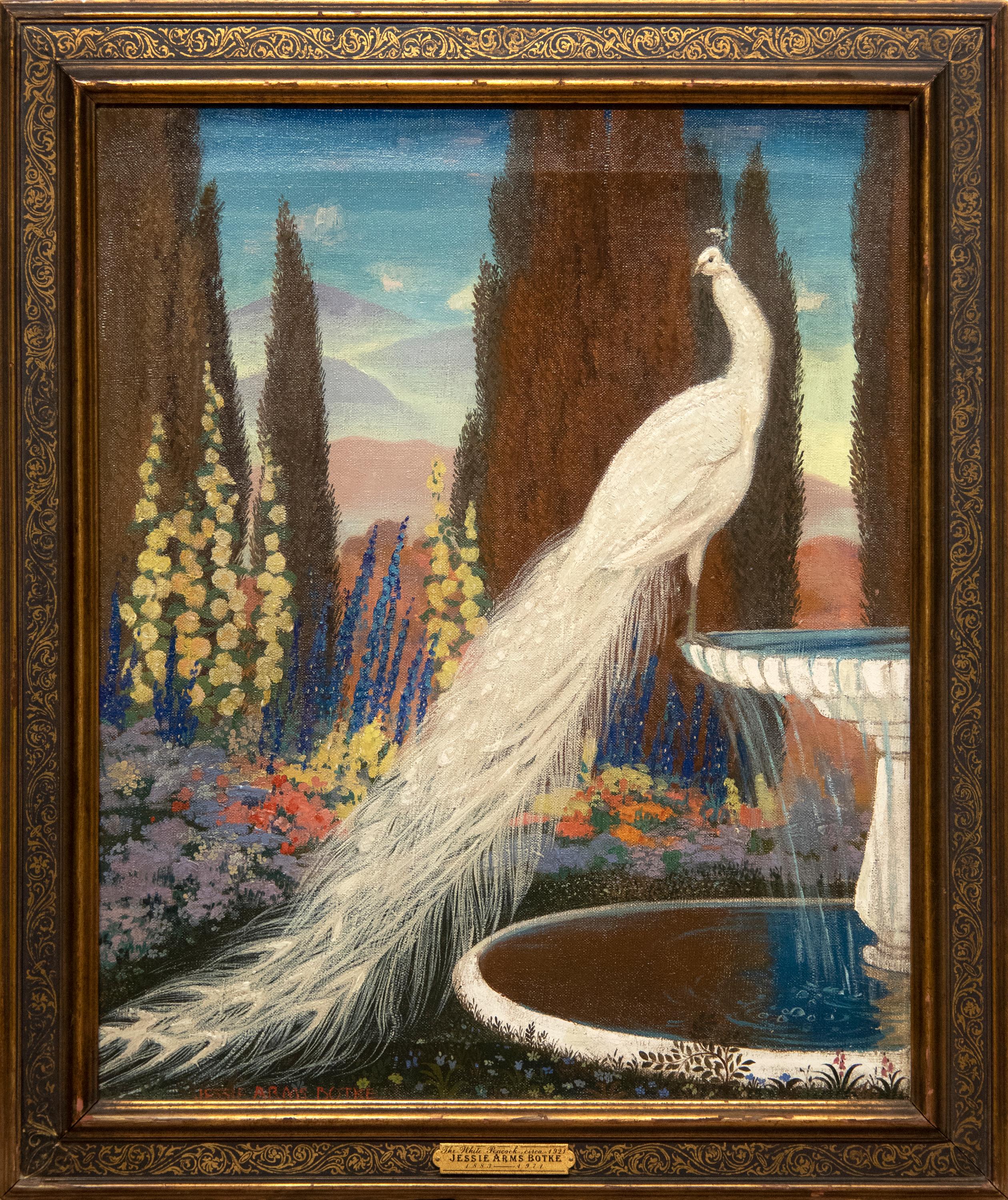 The White Peacock - Painting by Jessie Arms Botke