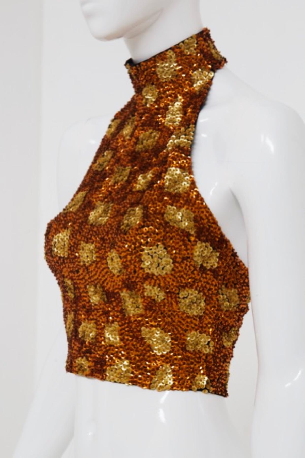 Jessie Norman Vintage Sequined Top For Sale 2