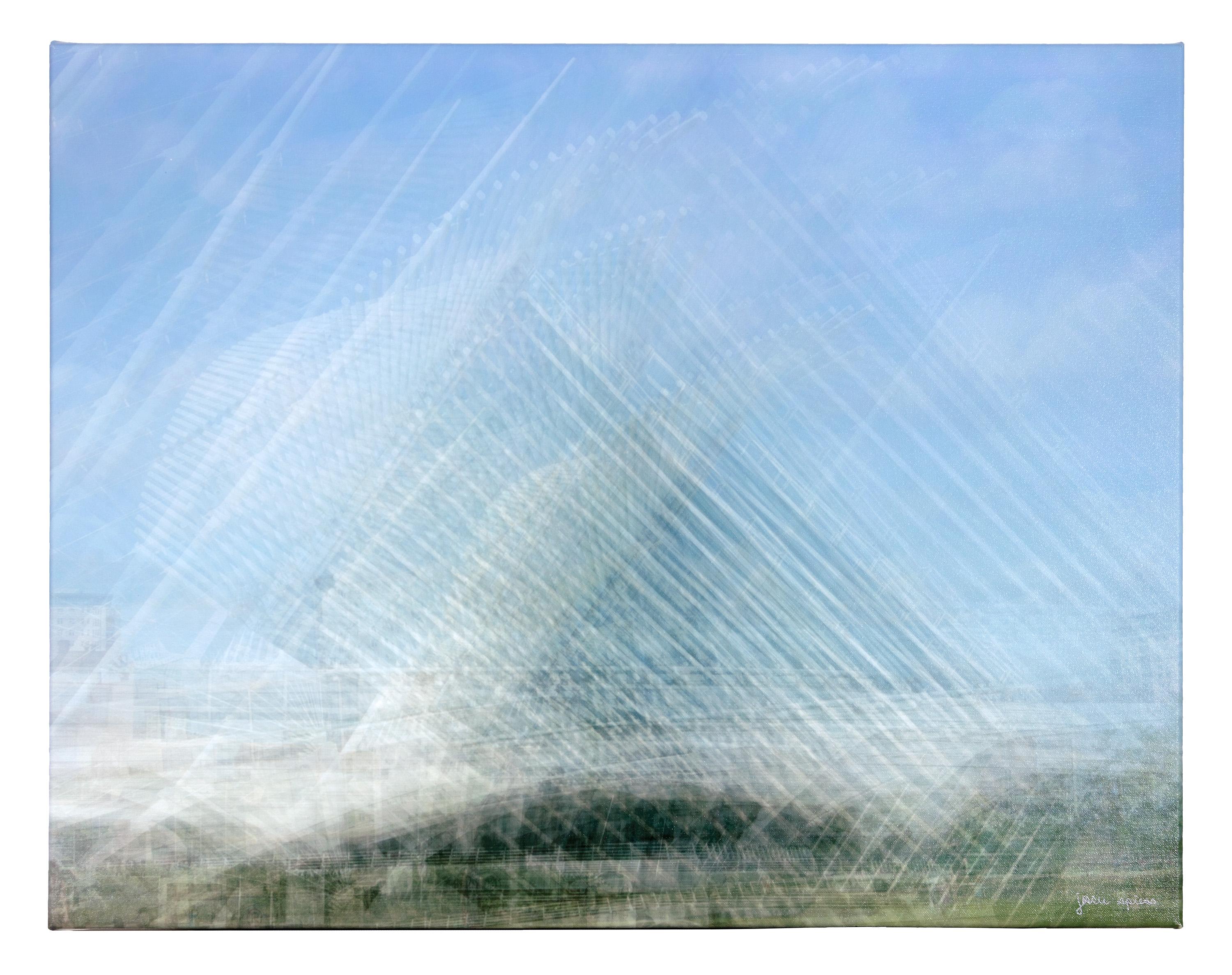 Fotografía paisaje abstracto contemporáneo edificio arquitectónico cielo firmado