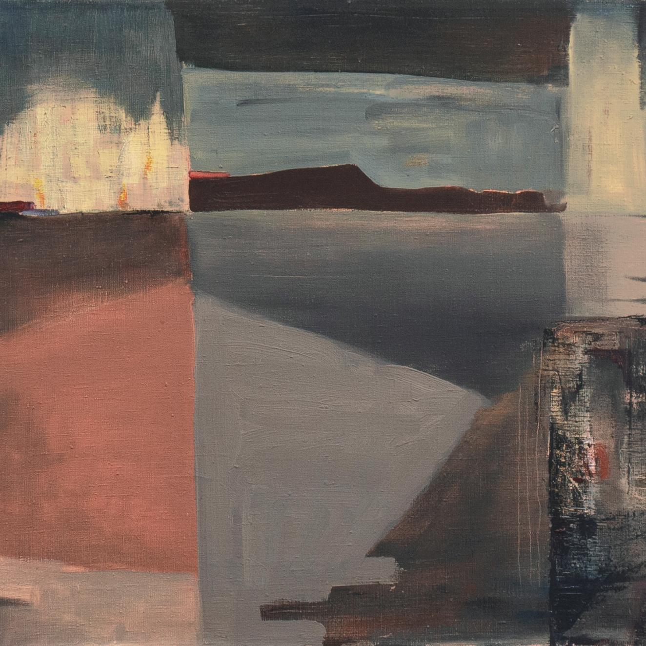 'View of San Francisco Bay', Bay Area Abstraction, Jack London, Modernist Oil For Sale 3