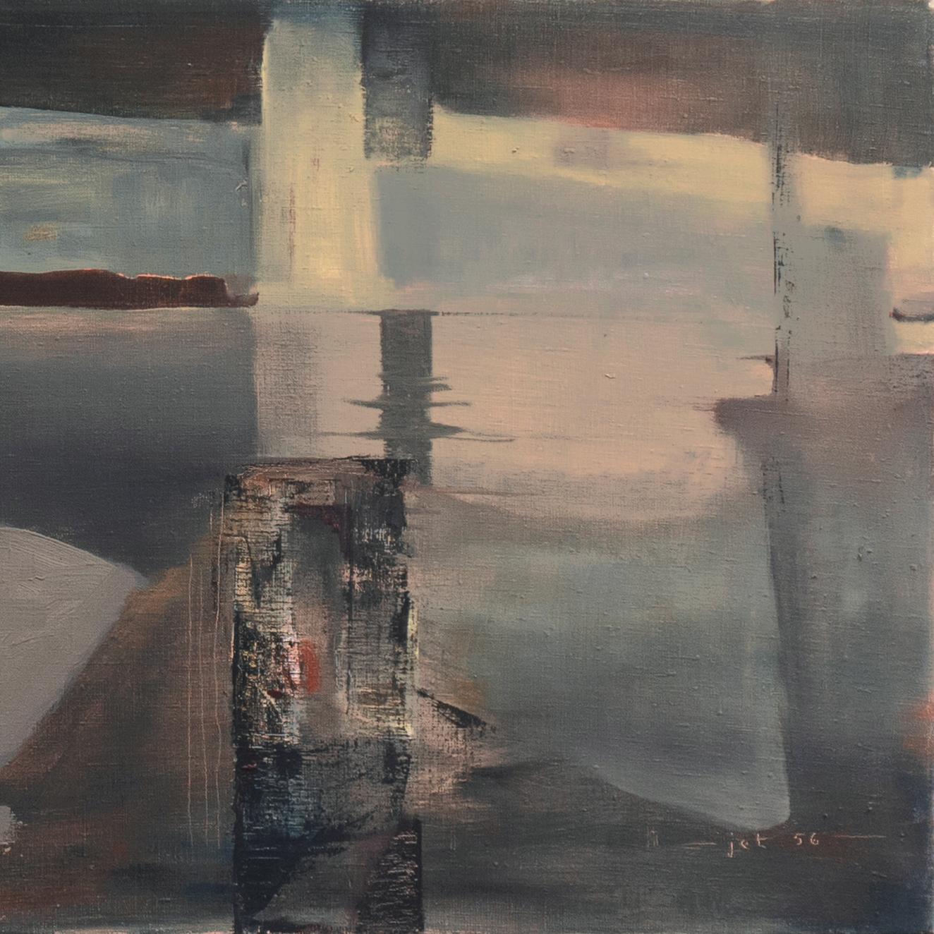 'View of San Francisco Bay', Bay Area Abstraction, Jack London, Modernist Oil For Sale 4