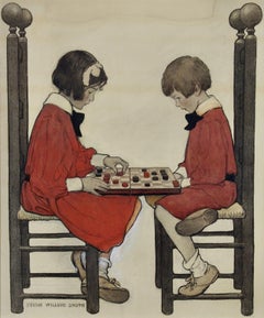 A Game of Checkers, Collier's Magazine Cover