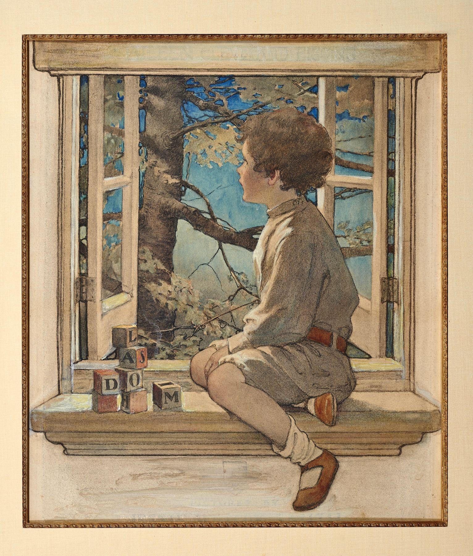 Dream Blocks - Painting by Jessie Willcox Smith