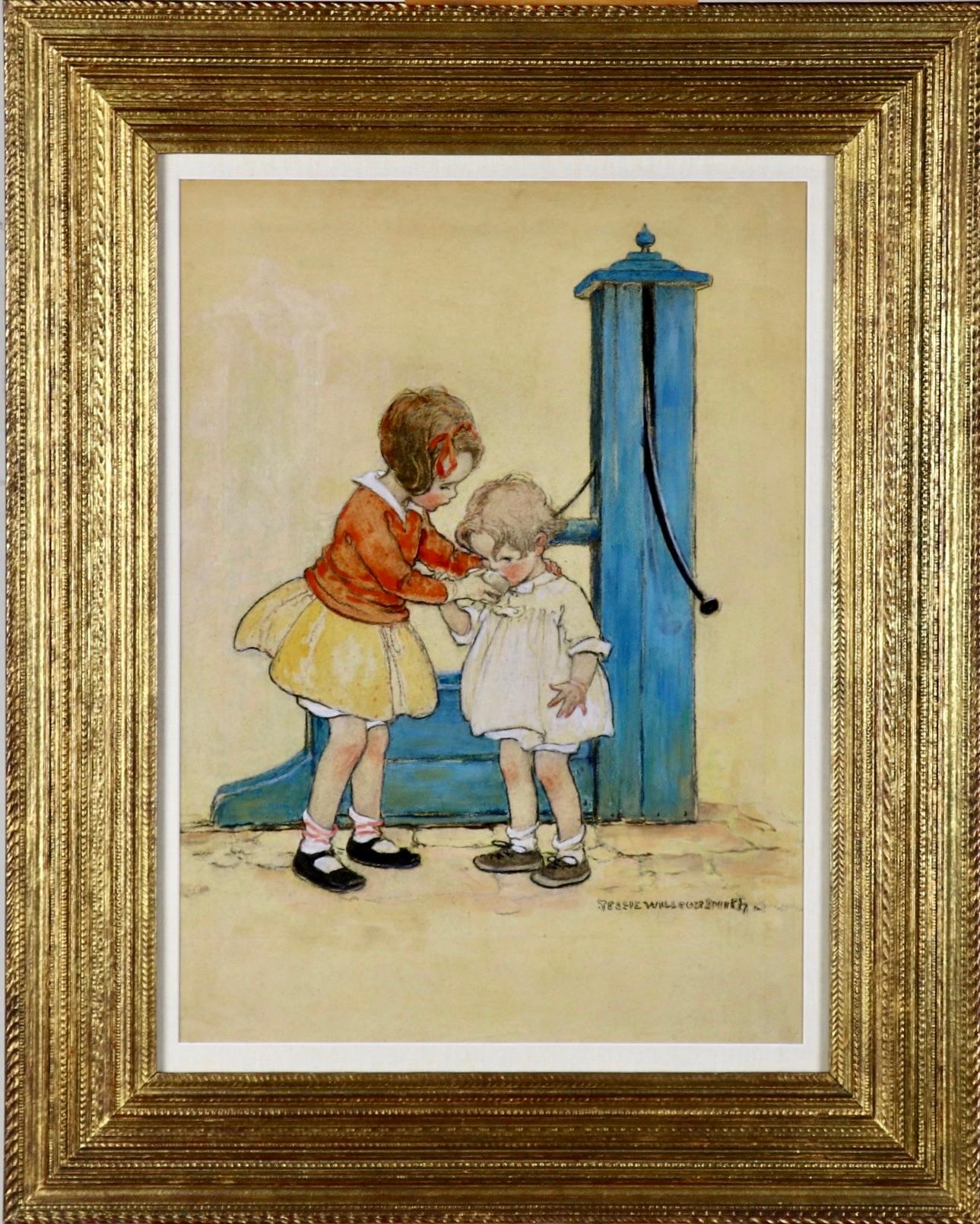 The Blue Pump - Painting by Jessie Willcox Smith