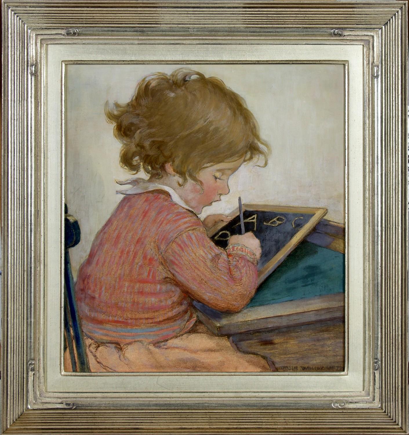 The Young Scholar, couverture originale du magazine Good Housekeeping, octobre 1922 - Painting de Jessie Willcox Smith