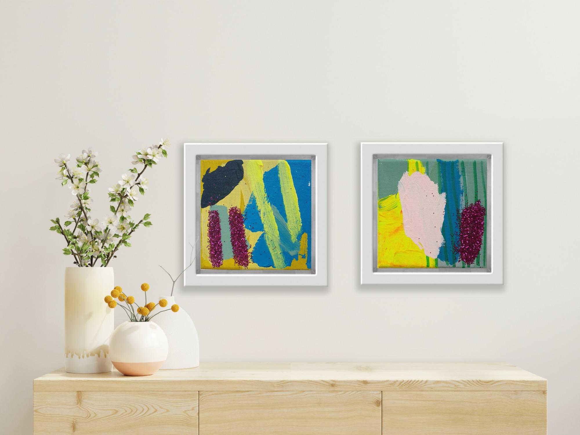 #431 e #424 Dittico, Pittura originale, Astratto, Tecnica mista - Painting di Jessie Woodward