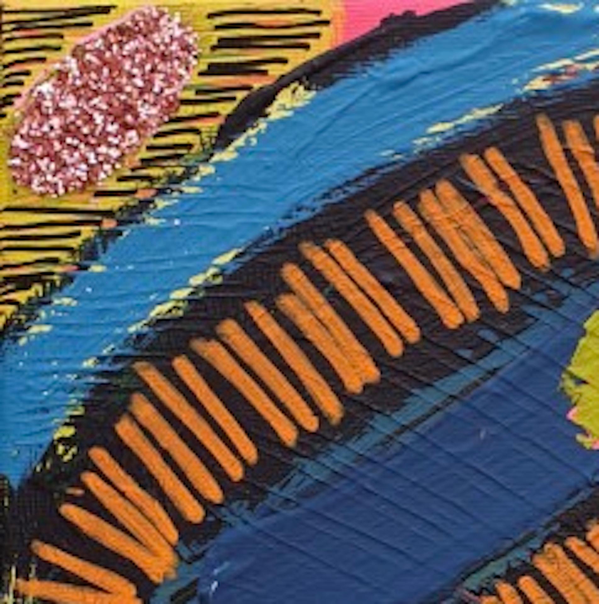 537, Jessie Woodward, Original abstraktes Gemälde aus Acryl und Glitter, farbenfrohes im Angebot 1