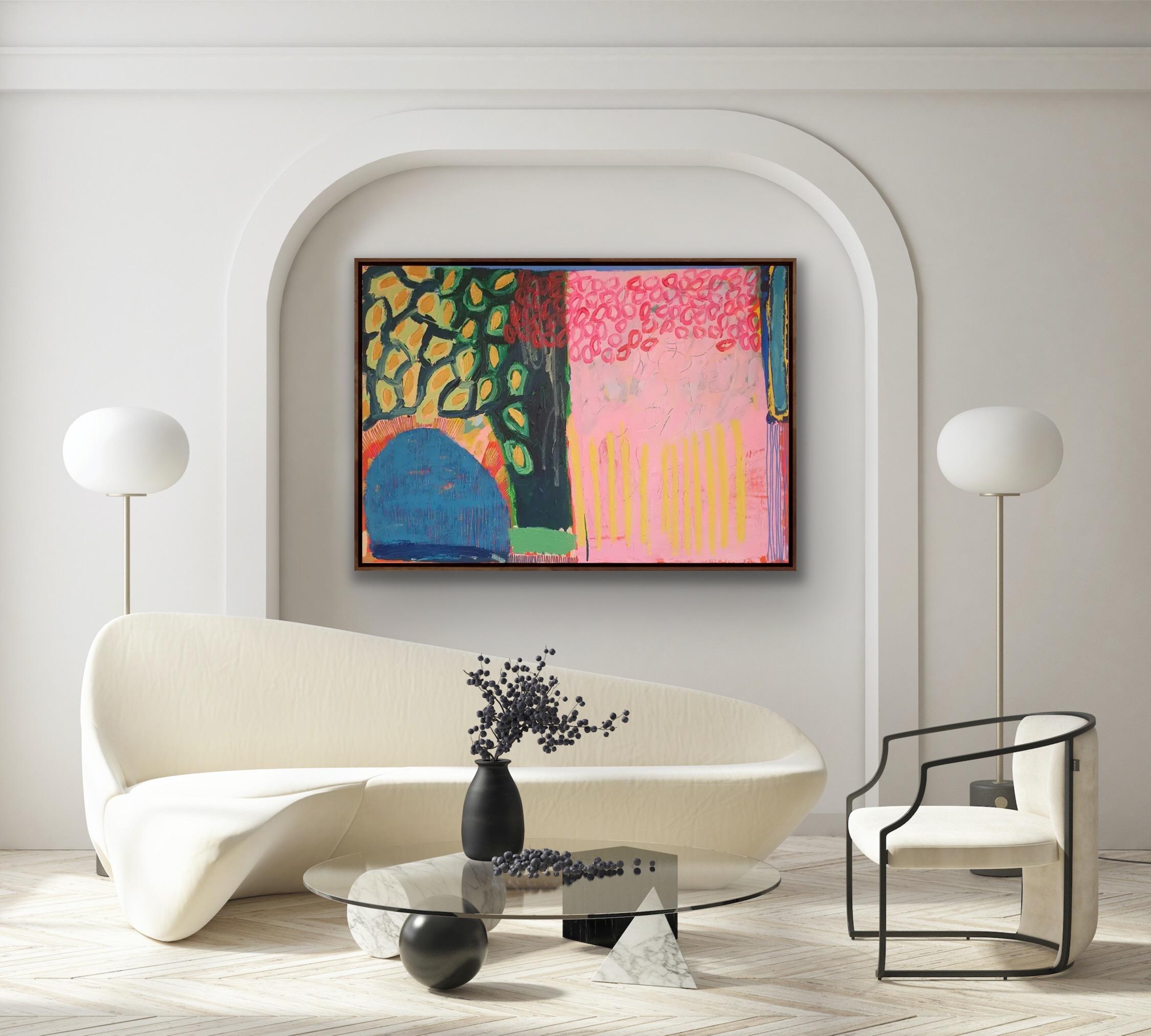 #567, Pintura Abstracta, Obra de Arte Brillante Original, Pintura Geométrica, Asequible - Painting de Jessie Woodward