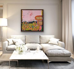 #597, Abstract Painting, Bright Contemporary Art, Happy Art, Geometric Art