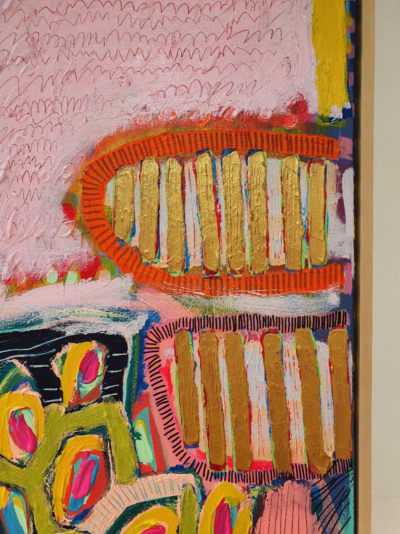 #597, Pintura Abstracta, Arte Contemporáneo Brillante, Arte Feliz, Arte Geométrico en venta 1