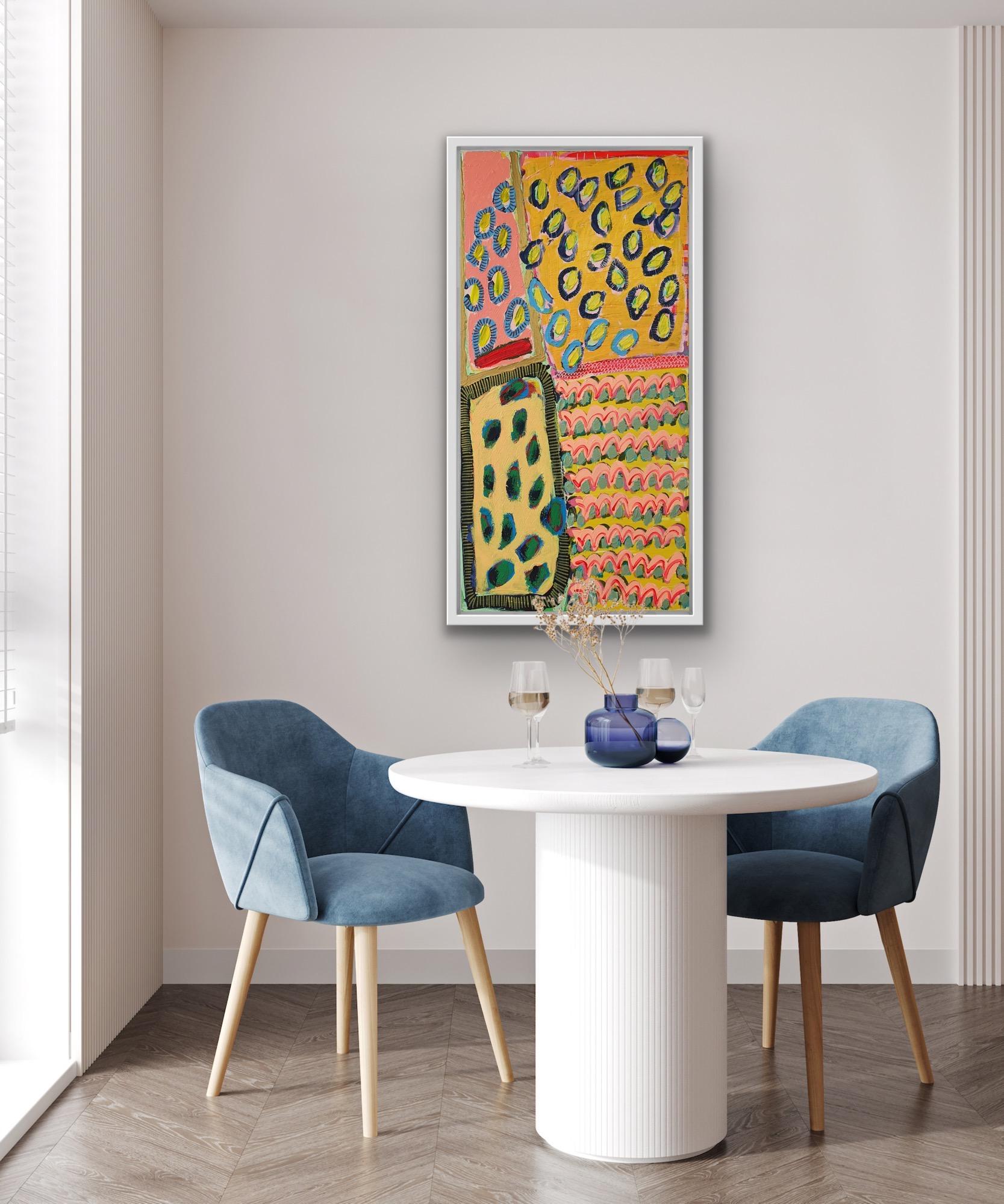 #600, Pintura Abstracta, Obra de Arte Brillante Original, Pintura Geométrica, Asequible en venta 2