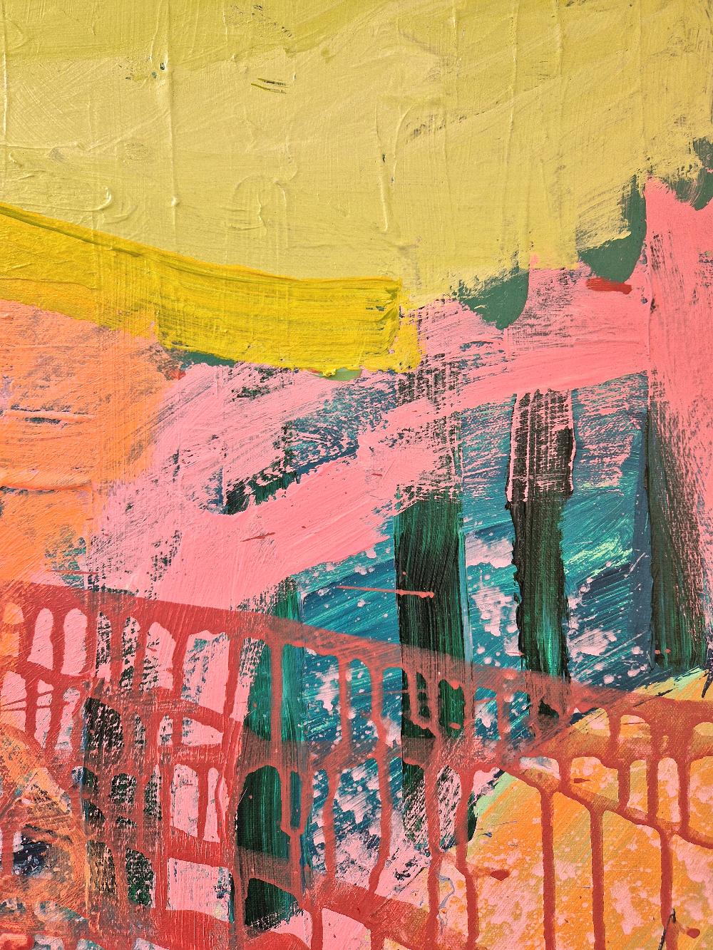 Jessie's intuitive artistic process delves into the inherent language of paint and mark-making to elicit emotional resonance in the viewer. Through this exploration, she aims to convey the capacity of pure abstraction to generate visual energy, joy,