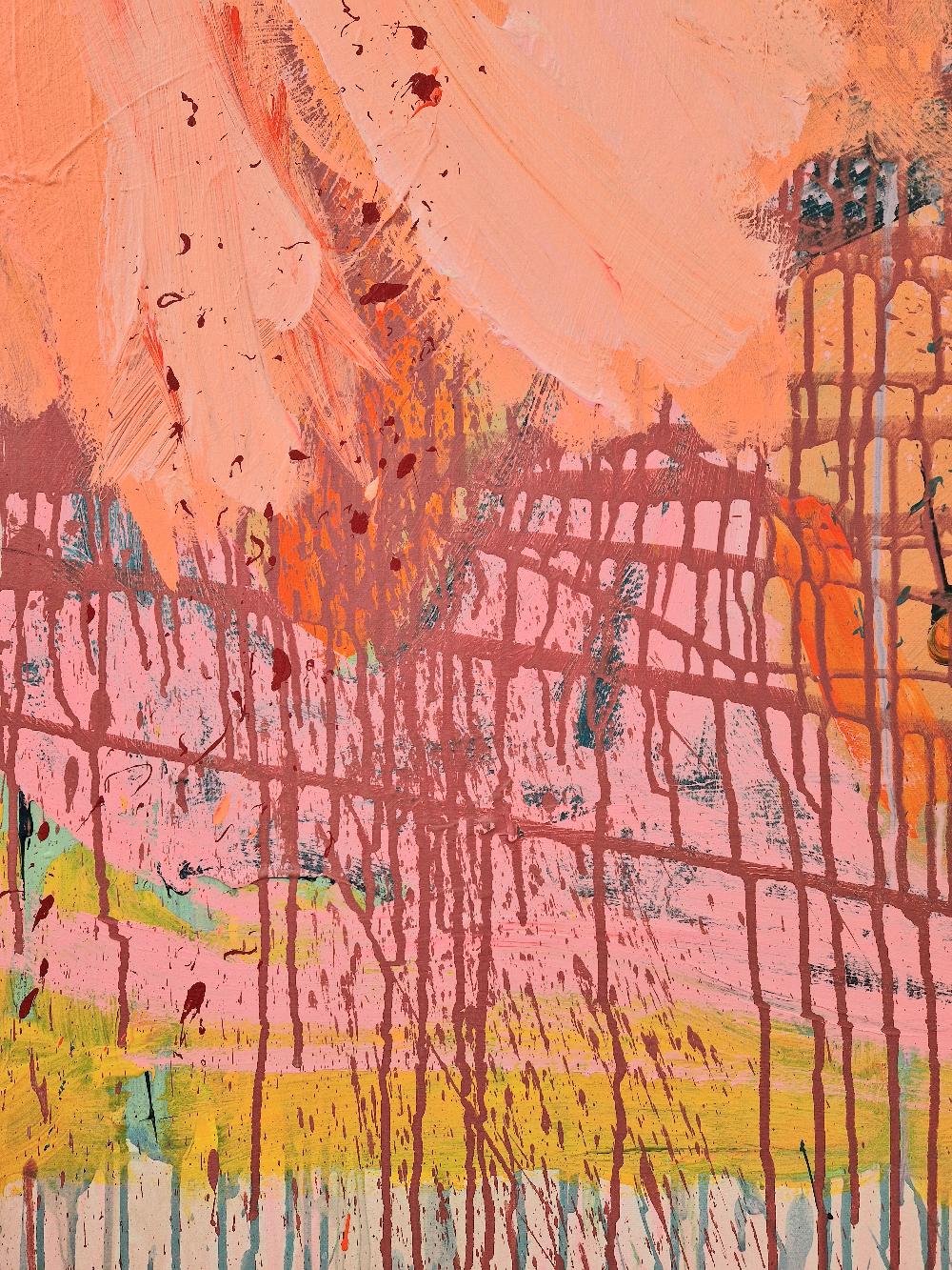 799, Original Painting, Abstract, Cloud, Vibrant, Shapes For Sale 4