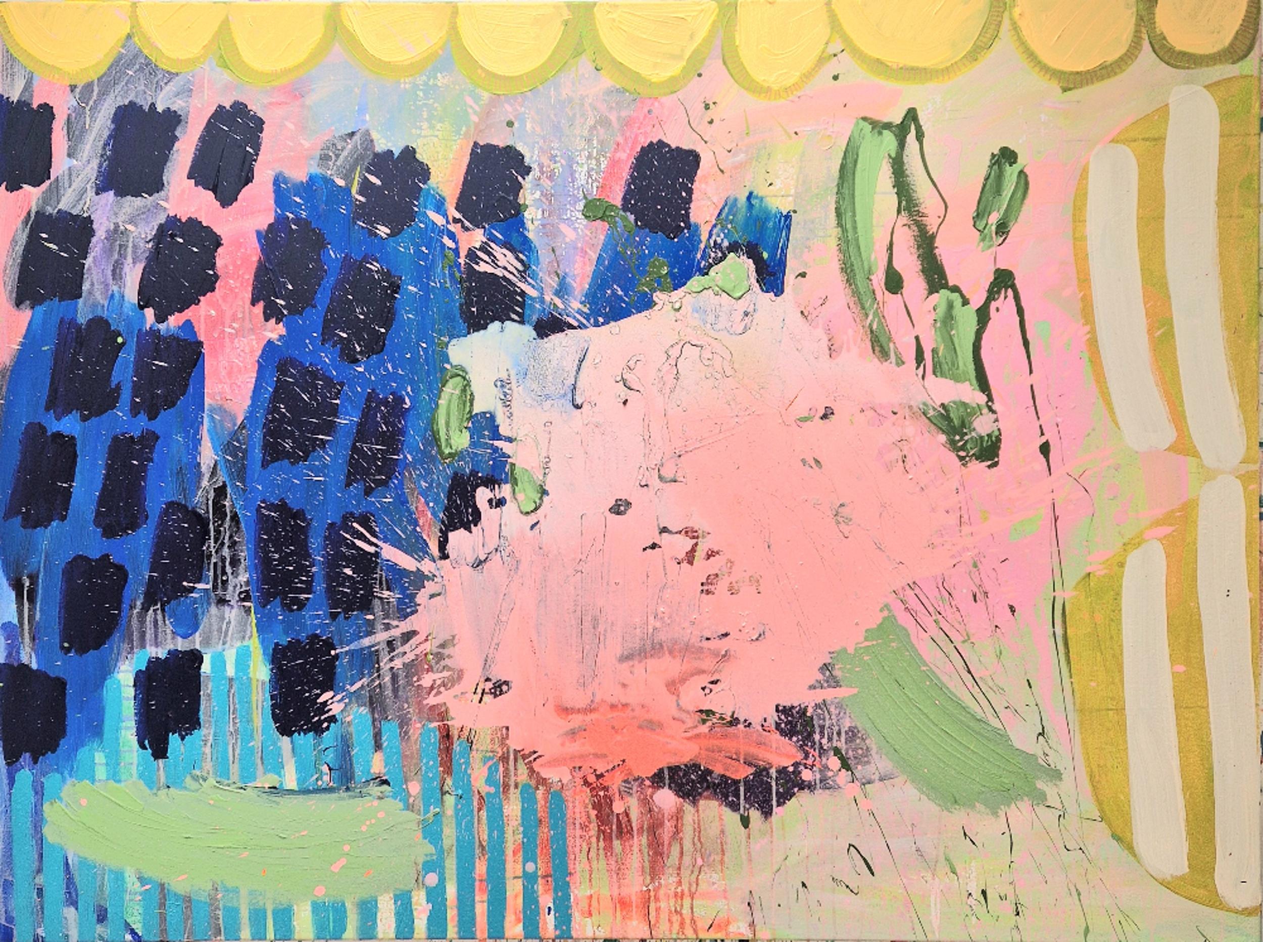 Abstract Painting de Jessie Woodward - #807, Pintura original, Abstracto, Nube, Vibrante, Oro, Formas