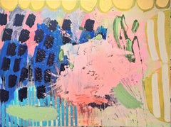 #807, Pintura original, Abstracto, Nube, Vibrante, Oro, Formas