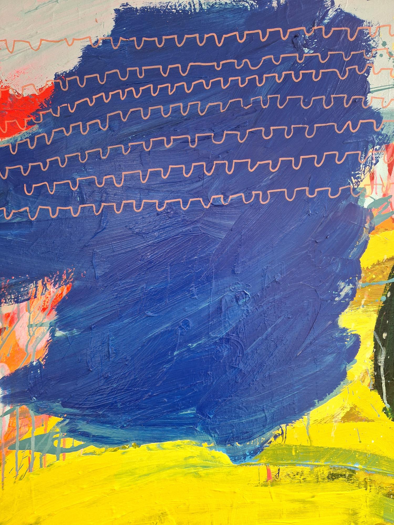 815, Original Painting, Abstract, Cloud, Vibrant, Shapes For Sale 1