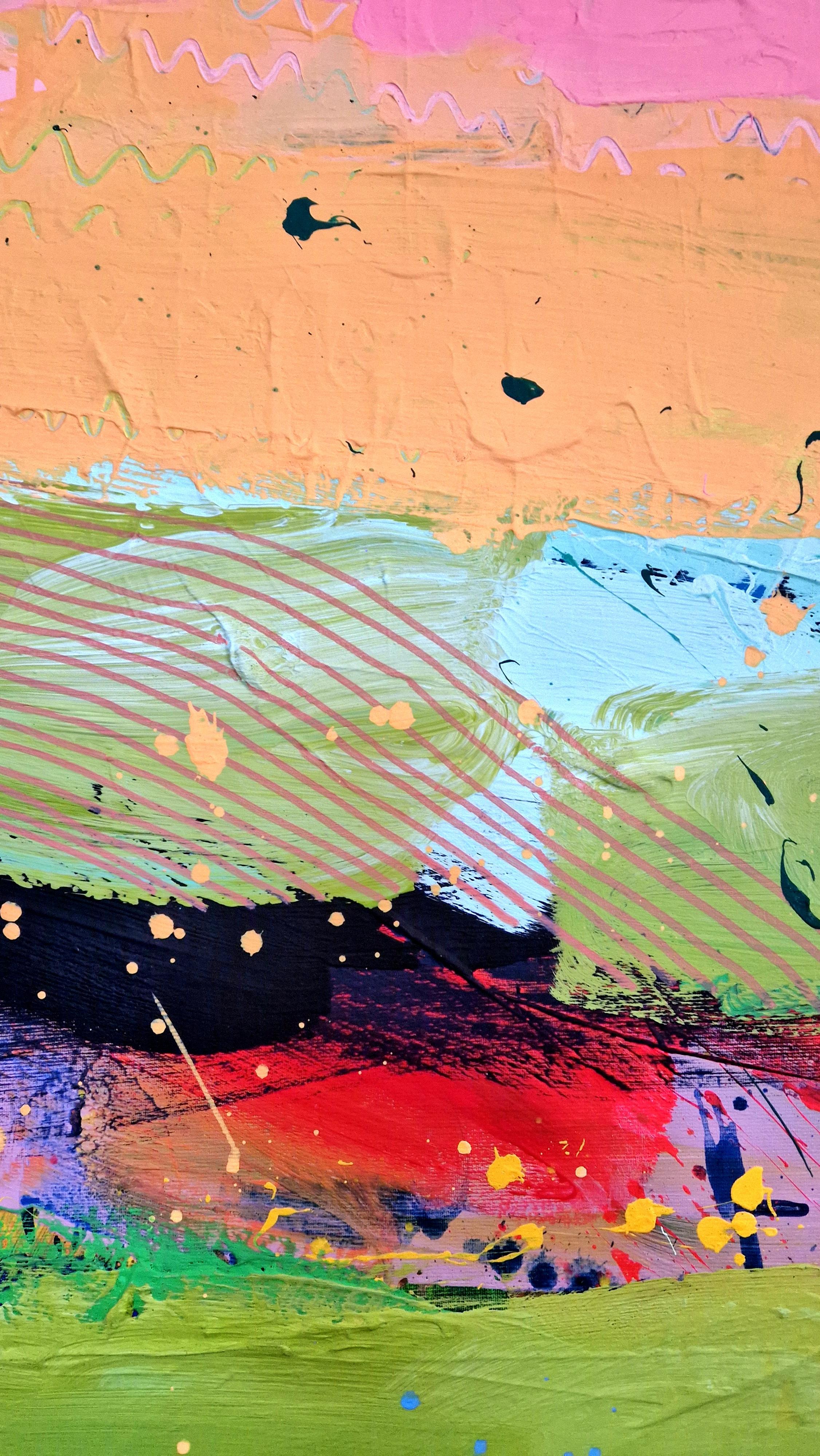 #816, Pittura originale, Astratto, Nuvola, Vibrante, Oro, Forme in vendita 1
