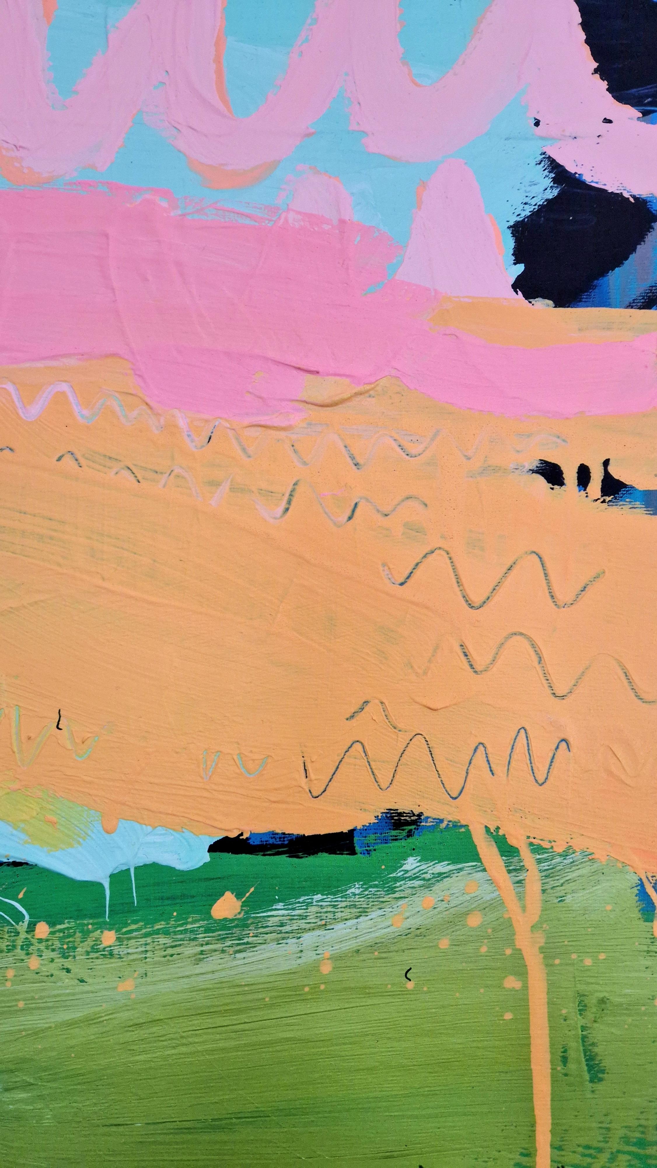 #816, Pittura originale, Astratto, Nuvola, Vibrante, Oro, Forme in vendita 2