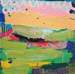 #816, Pintura original, Abstracto, Nube, Vibrante, Oro, Formas