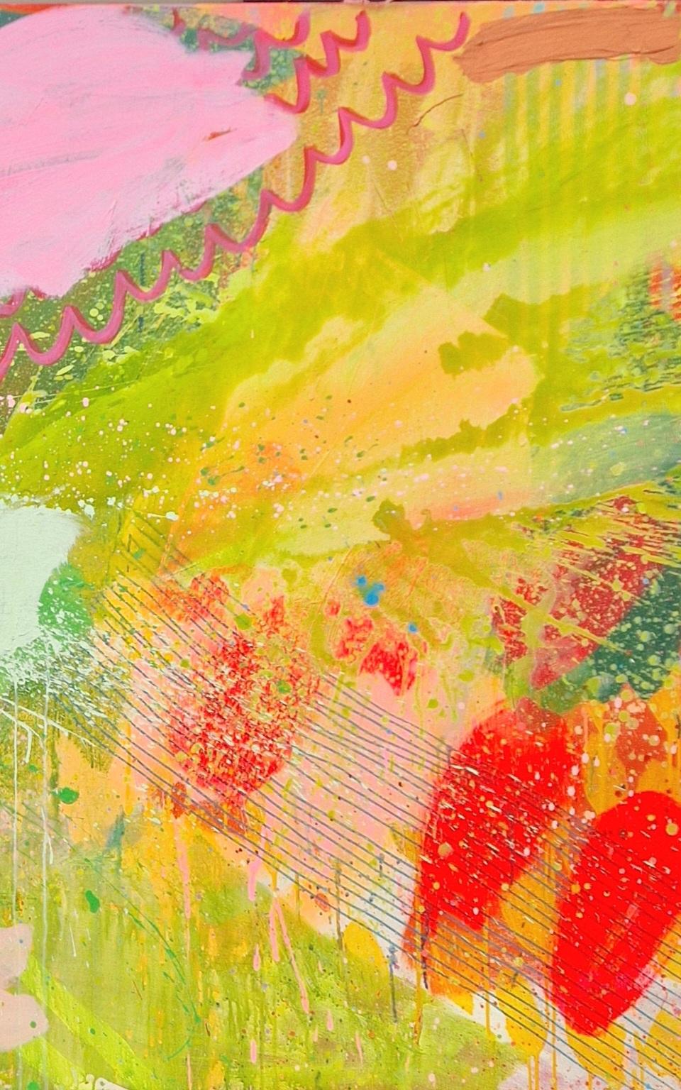 872, Original Painting, Abstract, Cloud, Vibrant, Shapes For Sale 2