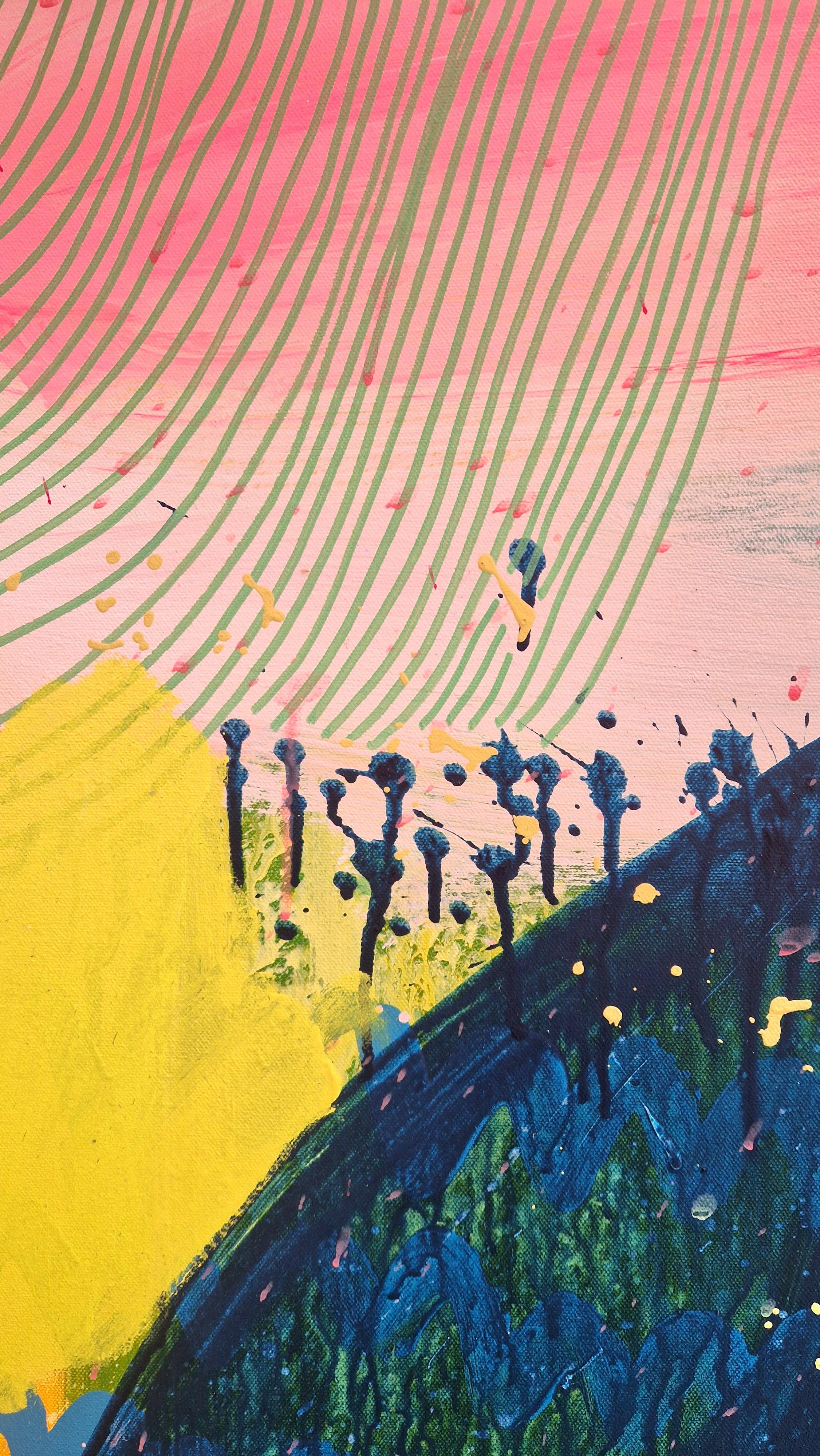 884, Original Painting, Abstract, Cloud, Vibrant, Shapes For Sale 2