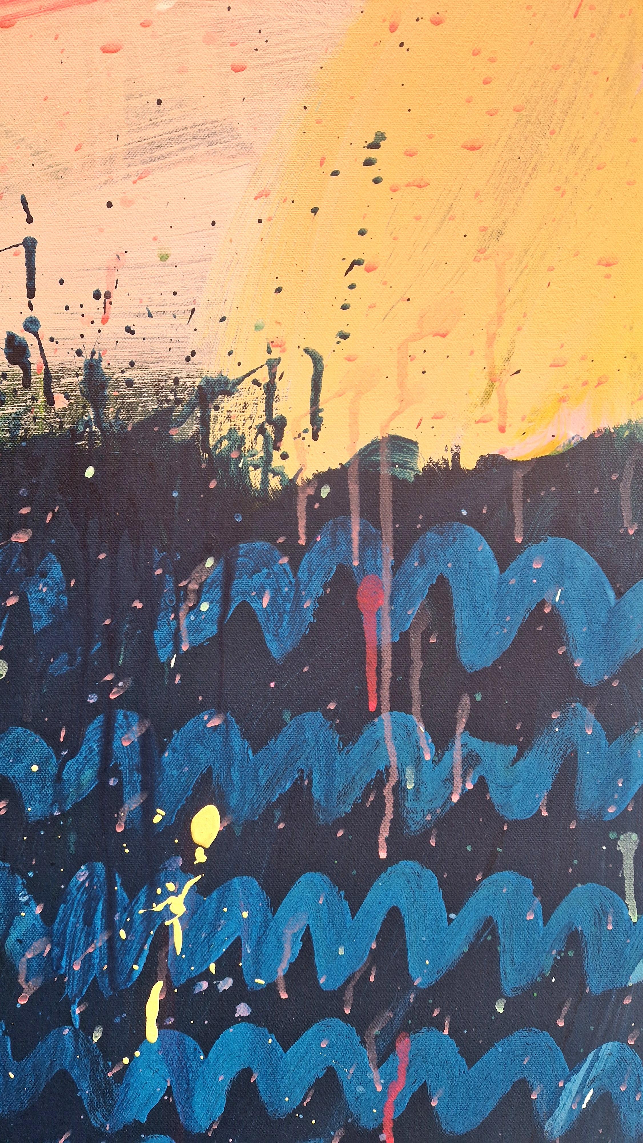 884, Original Painting, Abstract, Cloud, Vibrant, Shapes For Sale 3