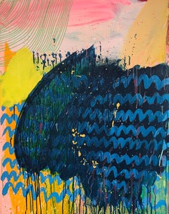 884, Original Painting, Abstract, Cloud, Vibrant, Shapes