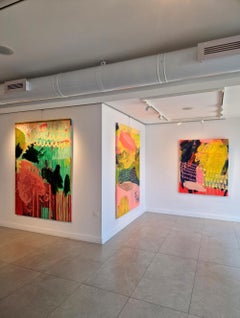 887, Peinture originale, Abstrait, Nuage, Vibrant, Formes