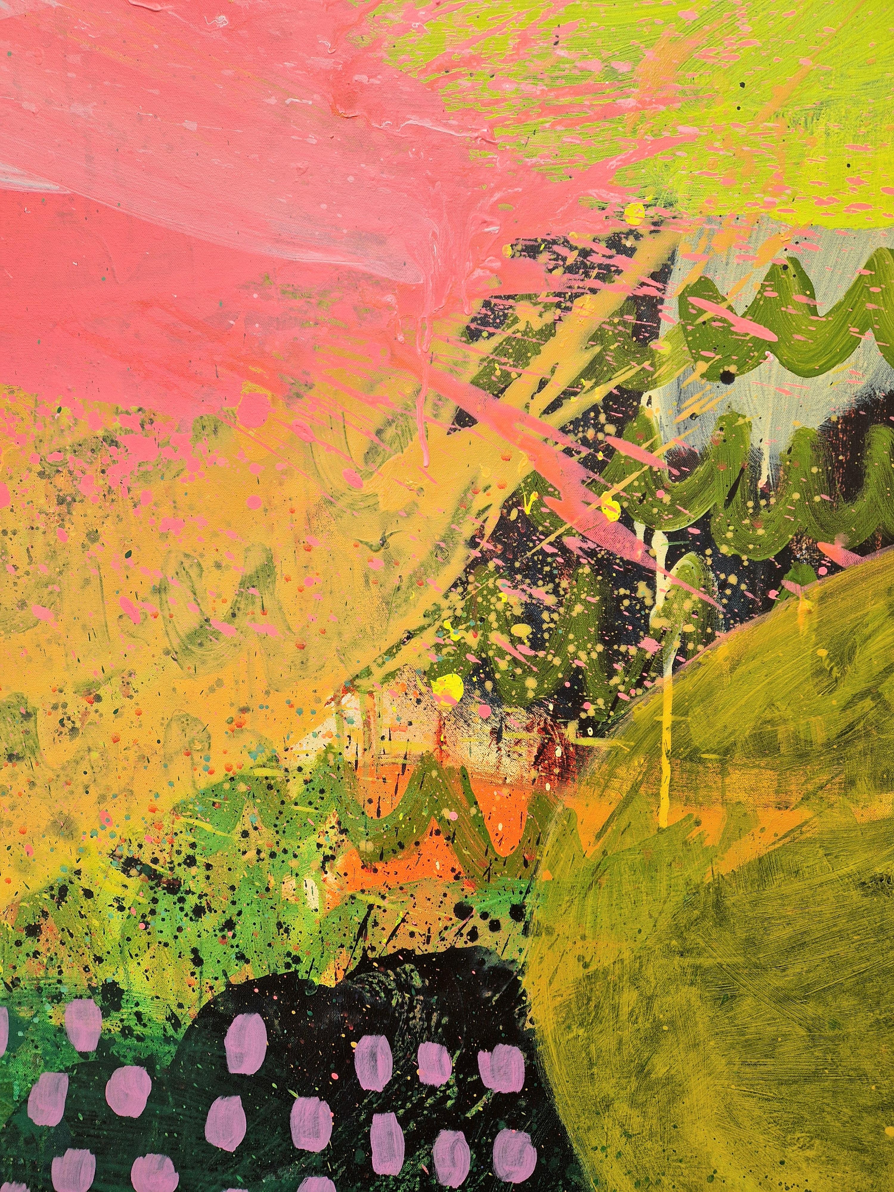 887, Original Painting, Abstract, Cloud, Vibrant, Shapes For Sale 3
